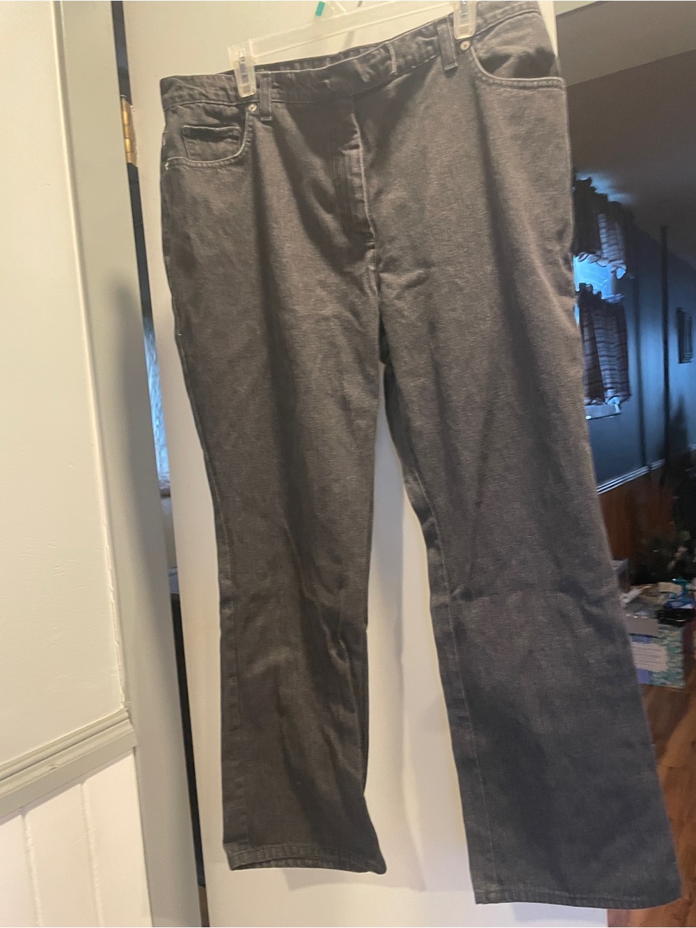Lands' End Women's Boot-Cut Jeans - Charcoal size 18